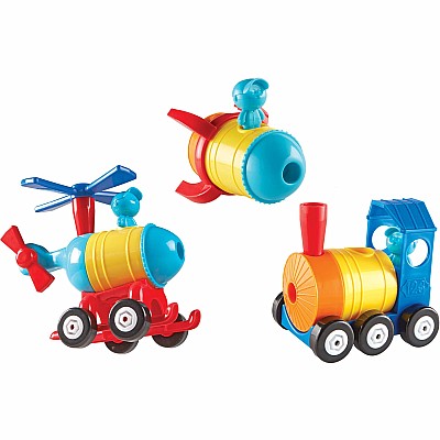 1-2-3 Build It! Rocket-Train-Helicopter