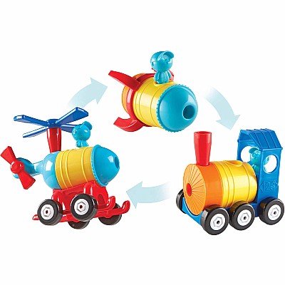 1-2-3 Build It! Rocket-Train-Helicopter