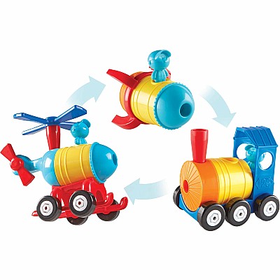 1-2-3 Build It! Rocket-Train-Helicopter