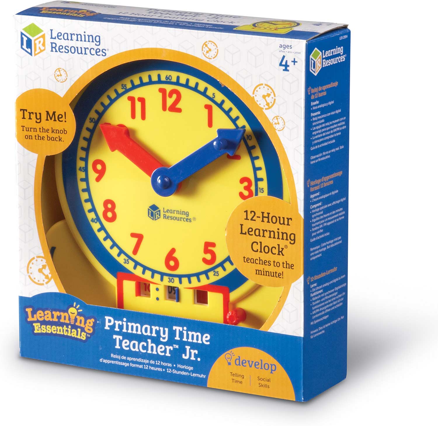 Primary Time Teacher 12-Hour Junior Learning Clock - Thinker Toys