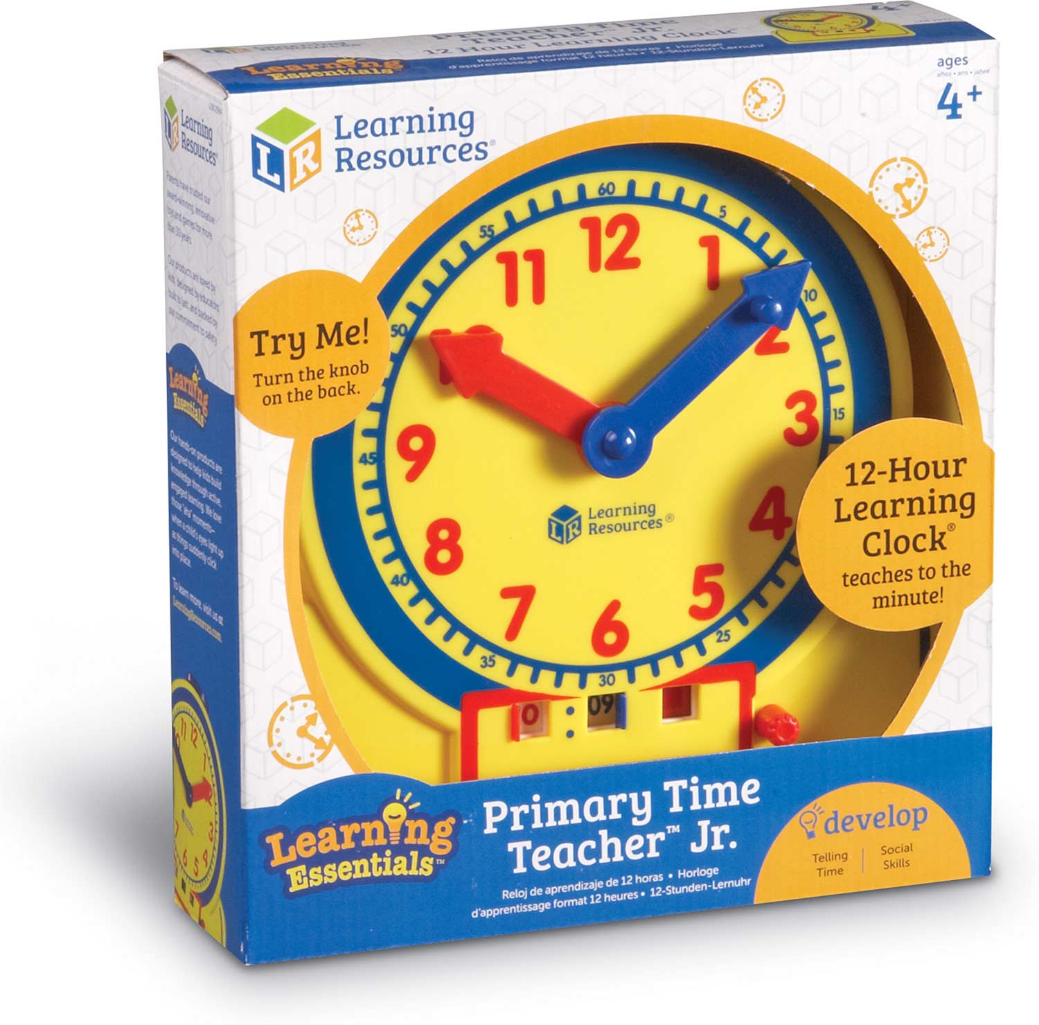 Primary Time Teacher 12-Hour Junior Learning Clock - Thinker Toys