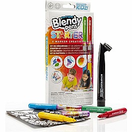 The Original Blendy Pens 'Starter' 4 Marker Creativity Kit (Stencils Included)