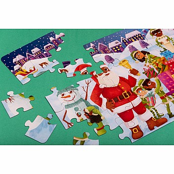 Little Likes Kids "Santa's Helper's (with Black/Brown Santa)" (48 Pc Puzzle)