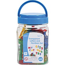 Transparent Letters and Numbers - Mini Jar