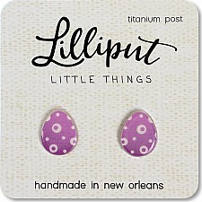 Easter Egg Earrings - lavender