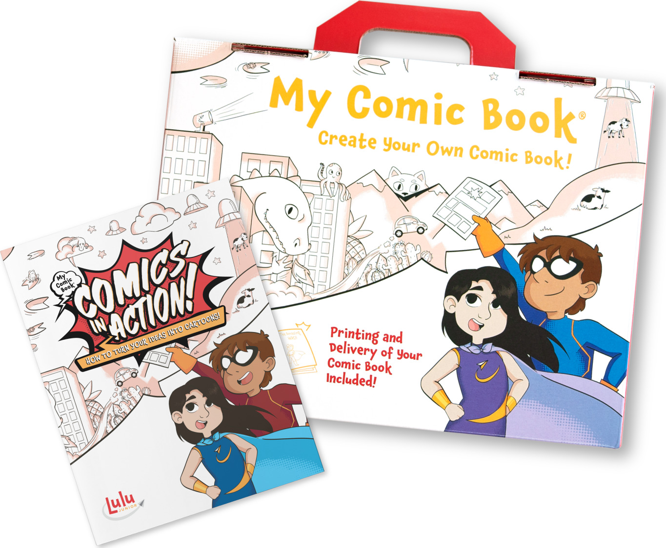 7 Kids and Us: Lulu Jr. Create Your Own Comic Book and Other Book Making  Kits!
