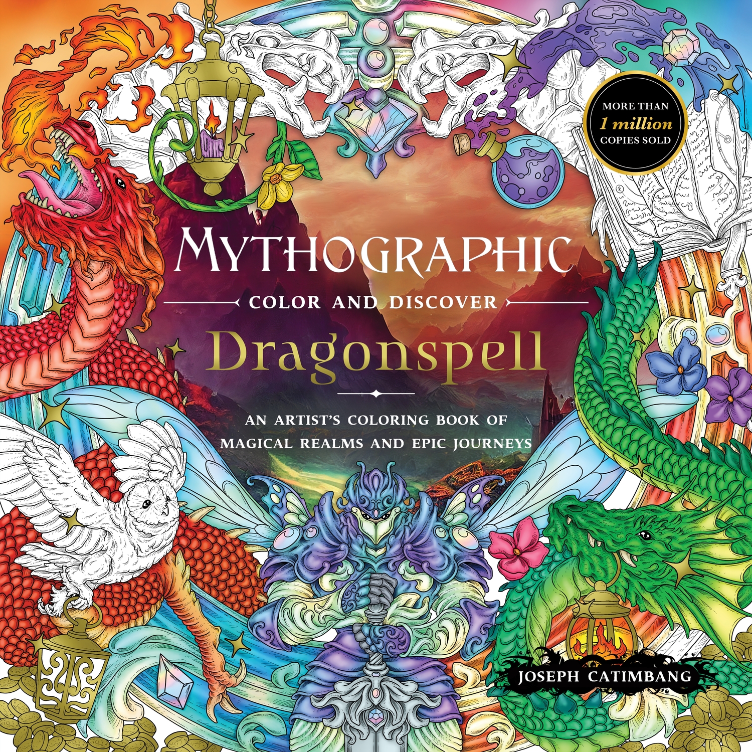 Mythographic Color and Discover: Dragonspell: An Artist’s Coloring Book of Magical Realms and Epic Journeys
