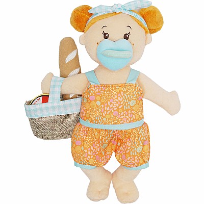 Wee Baby Stella Peach Al Fresco 12" Soft Baby Doll Set 12 Months and Up