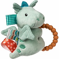 Taggies Drax Dragon Teether Rattle - 6"