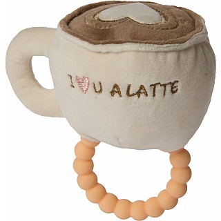 Sweet Soothie Hot Latte Teether Rattle - 5"