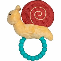 Skippy Snail Teether Rattle - 6"