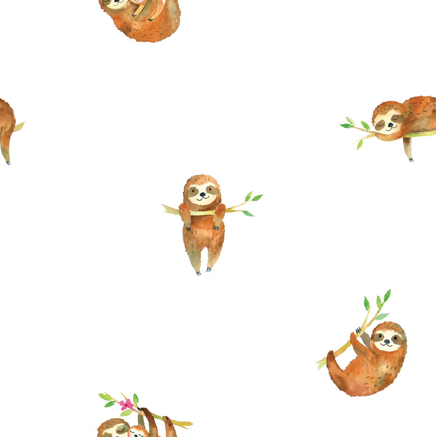 sloth muslin swaddle