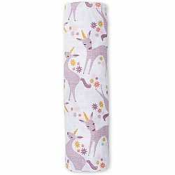 Lulujo Classic Muslin Swaddle, Modern Unicorn