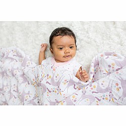 Lulujo Classic Muslin Swaddle, Modern Unicorn