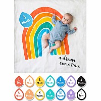 Lulujo "A Dream Come True" Baby's First Year Blanket & Cards Set