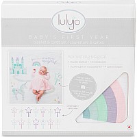 Lulujo “Something Magical” Baby’s First Year Blanket & Cards Set