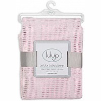 Lulujo Pink Cellular Blanket - 39x31