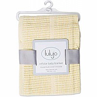 Lulujo Yellow Cellular Blanket - 39x31