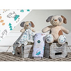 Lulujo Cotton Swaddle - Sparky Puppy - 40x40"