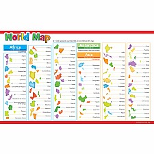 Explorers - World Map 60 Piece Kids Puzzle