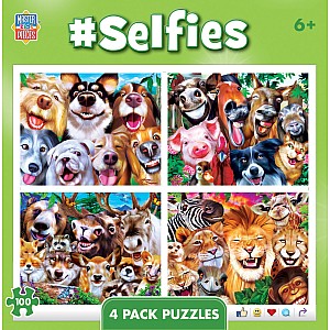 Selfies - 4 Pack 100 Piece Puzzles