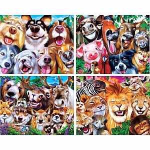 Selfies - 4 Pack 100 Piece Puzzles