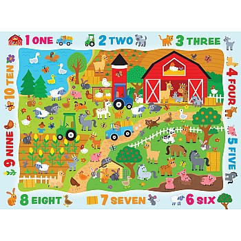 Hide & Seek - Counting on the Farm 48 Piece Puzzle