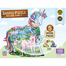Unicorn Family - 100 Piece Shaped Puzzle