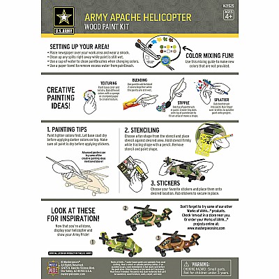 U.S. Army - Apache Helicopter Wood Paint Kit