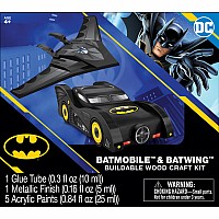 Batman - Batmobile & Batwing Wood Paint Kit