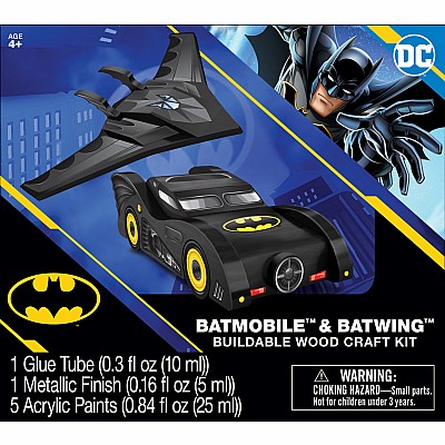 Batman - Batmobile & Batwing Wood Paint Kit