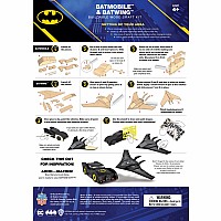 Batman - Batmobile & Batwing Wood Paint Kit