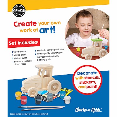 Farm Tractor - Wood Paint Kit