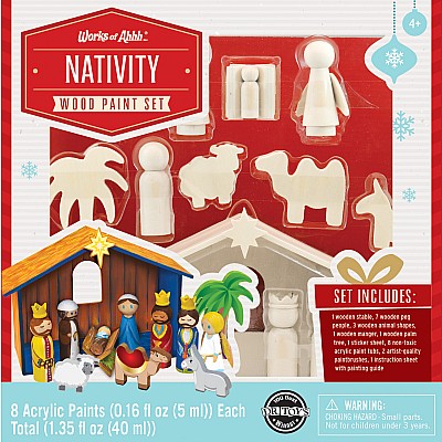 Nativity Scene - Holiday Wood Paint Set