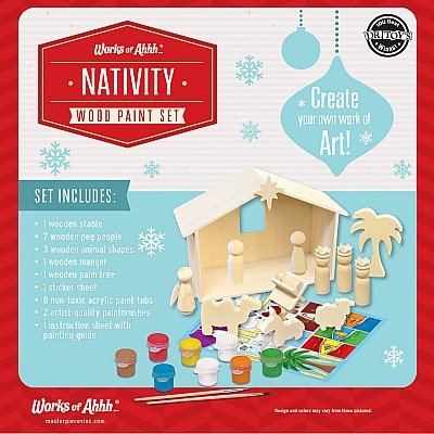 Nativity Scene - Holiday Wood Paint Set