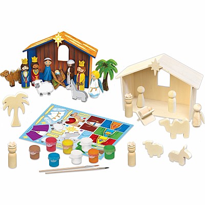 Nativity Scene - Holiday Wood Paint Set