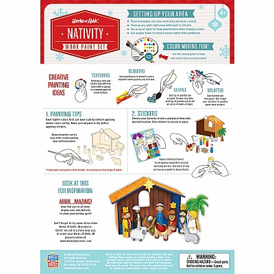 Nativity Scene - Holiday Wood Paint Set