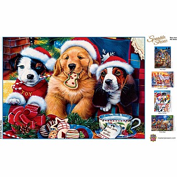 Holiday Glitter - Santa Paws 500 Piece Puzzle