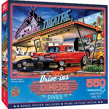 Drive-Ins, Diners & Dives - Starlite Drive-In 550 Piece Puzzle