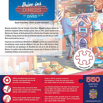 Drive-Ins, Diners and Dives - Good Times Diner 550 Piece Puzzle