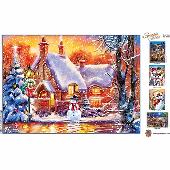 Holiday Glitter - Snowman Cottage 500 Piece Puzzle