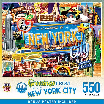 Greetings From - New York 550 Piece Puzzle