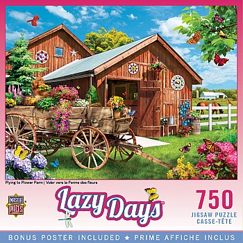 Lazy Days - Flying to Flower Farm 750 Piece Puzzle