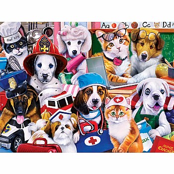 Playful Paws - Essential Workers 300 Piece EZ Grip Puzzle