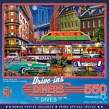 Drive-Ins, Diners & Dives - Rickey's Diner Car 550 Piece Puzzle