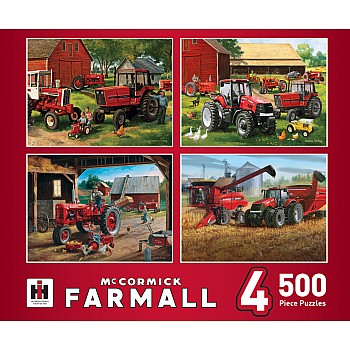 4 Pack - Case IH/Farmall 500 Piece Puzzles