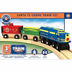 Lionel Santa Fe Cargo 3pc Wood Toy Train Set