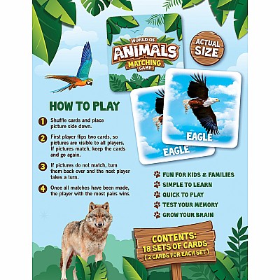 World of Animals Matching Game