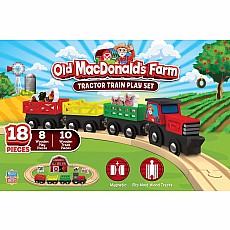 Old MacDonald 18pc Wood Toy Train Set