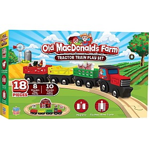 Old MacDonald 18pc Wood Toy Train Set